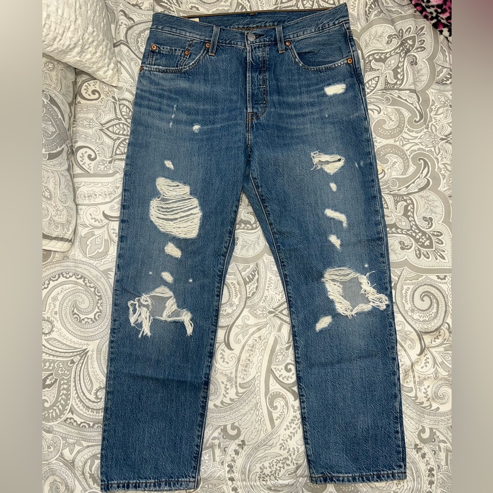Levi Strauss Distressed Denim Jeans